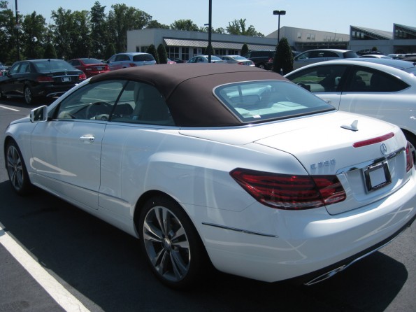 E350 convertible brown cloth top