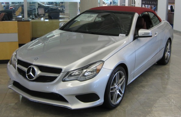 E350 red top convertible