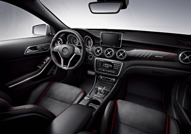 GLA AMG Mercedes red leather