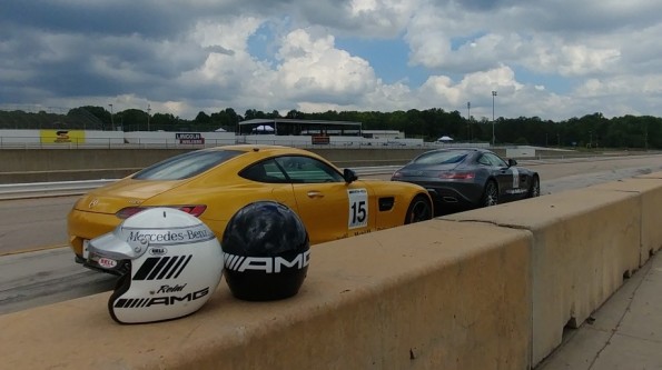 Mercedes AMG at the track